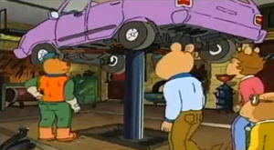 Joe the mechanic attempting to fix the Read family's car at Best Repair Shop.