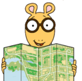 Arthur with map.png