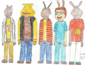 Boy Arthur Characters as Teenagers, Brain, Binky, George, Carl, and Alex.png