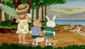 Arthur, Buster, and Arthur's Mom going into the beach at Bear Lake.png
