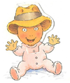 Baby D.W. in Mr. Read's Cowboy Hat.png