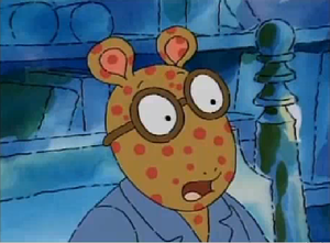 Arthur, shortly after catching the chicken pox