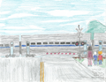 Passenger Train on Arthur with Railroad Crossing.png