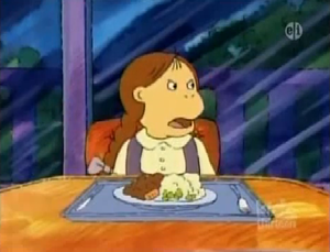Muffy talking on her cell phone
